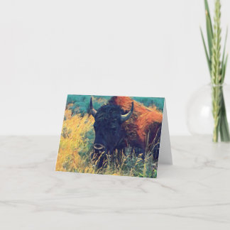 Cartão De Agradecimento American Bison Note Card