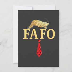 Cartão De Agradecimento American Donald Trump FAFO EUA Flag Patriotic