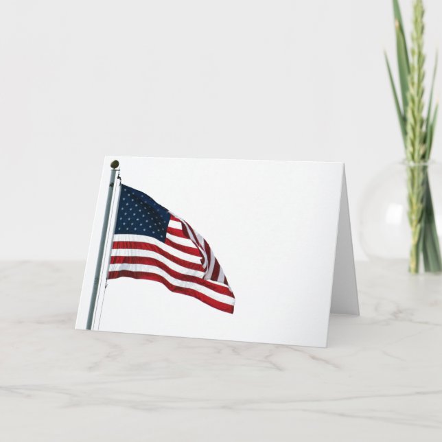 Cartão De Agradecimento American Flag 2371 (Frente)