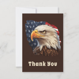 Cartão De Agradecimento American Flag Bald Eagle