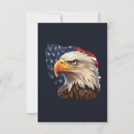 Cartão De Agradecimento American Flag Bald Eagle