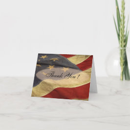 Cartão De Agradecimento American Flag Blank Thank You Cards