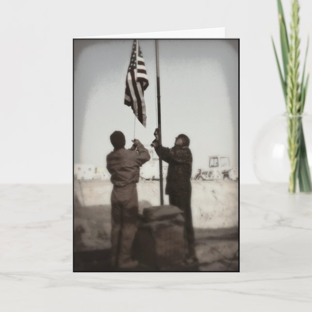 Cartão De Agradecimento American Flag, Hero - Thank You Veterans Day Card (Frente)