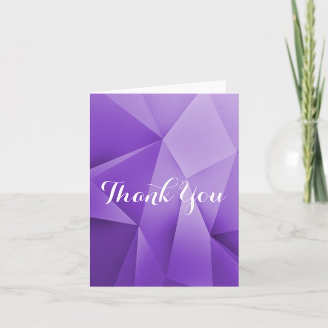 Cartão De Agradecimento Amethyst Jewel Tones Thank You Card (Frente)