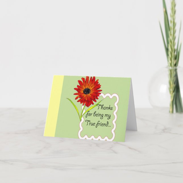 Cartão De Agradecimento amigo verdadeiro (Frente)