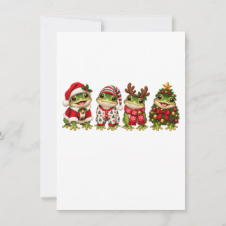 Cartão De Agradecimento Amigos de Natal do Sapo das Festas