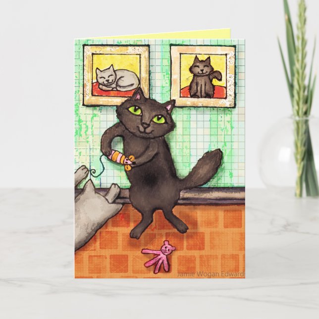 Cartão De Agradecimento Amizade/Cartões de agradecimentos do Cat Lover Per (Frente)