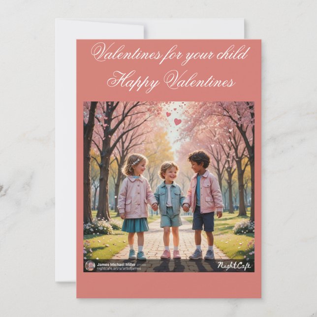 Cartão De Agradecimento Amo-Te Cartaz Por James Michael Miller (Frente)