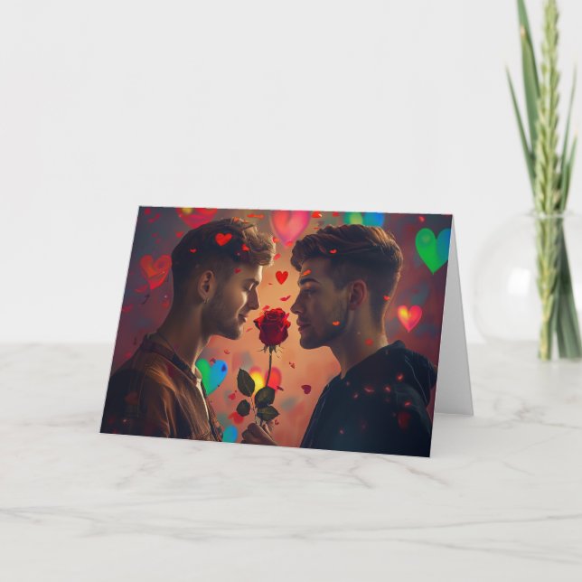 Cartão De Agradecimento Amo-Te Impressão De Arte Digital (Frente)