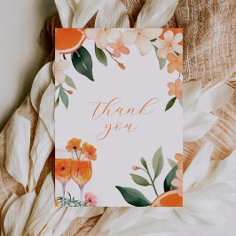 Cartão De Agradecimento Amor à Primeira Spritz Chá de Noiva Moderno