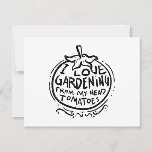 Cartão De Agradecimento Amor ao Jardinagem desde Tomates Cabeça Jardinheir