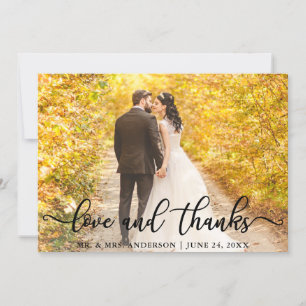 Cartão De Agradecimento Amor e Obrigados Elegantes Modernos Foto De Casa