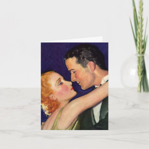 Cartão De Agradecimento Amor e Romance Vintage Hollywood Retrô Obrigado