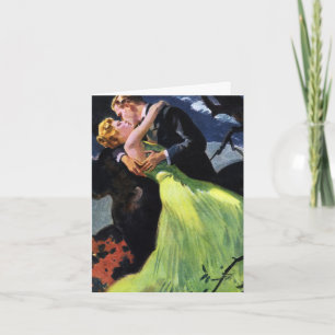 Cartão De Agradecimento Amor e Romance Vintage, Obrigado