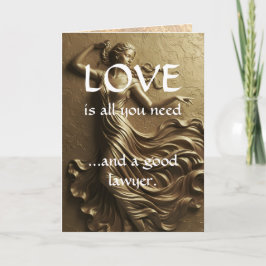 Cartão De Agradecimento Amor Engraçado & Um Bom Advogado Luxo Ouro Obrigad