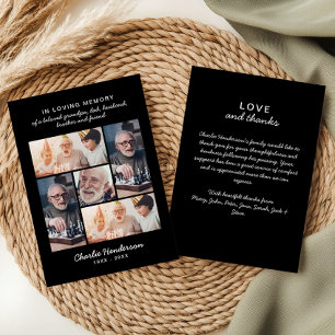 Cartão De Agradecimento Amor Moderno & Agradecimentos Funeral/Luto de 5 Fo