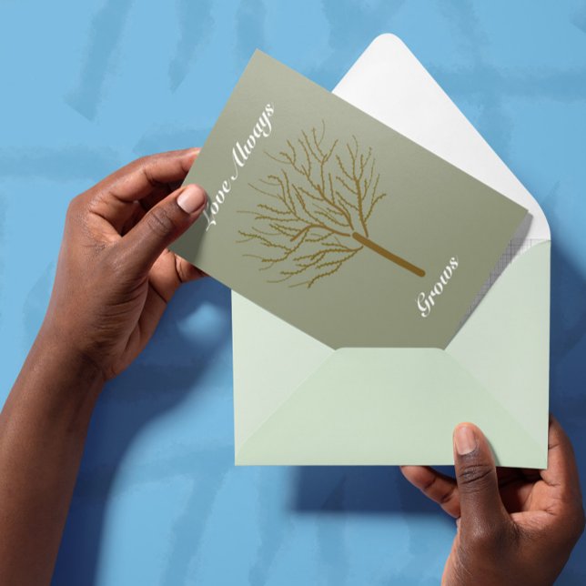 Cartão De Agradecimento Amor sempre aumenta encorajamento cardíaco (Criador carregado)