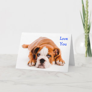 Cartão de Agradecimento Amor Você Bulldog