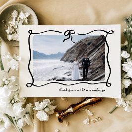 Cartão De Agradecimento Amour | Arco francês e casamento fotográfico ilust
