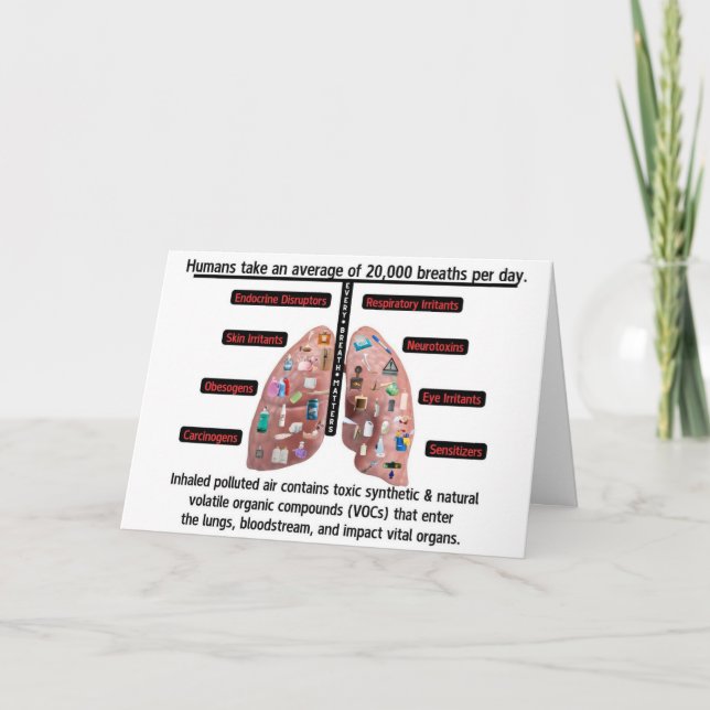 Cartão De Agradecimento An Average of 20,000 Breaths Per Day (Frente)