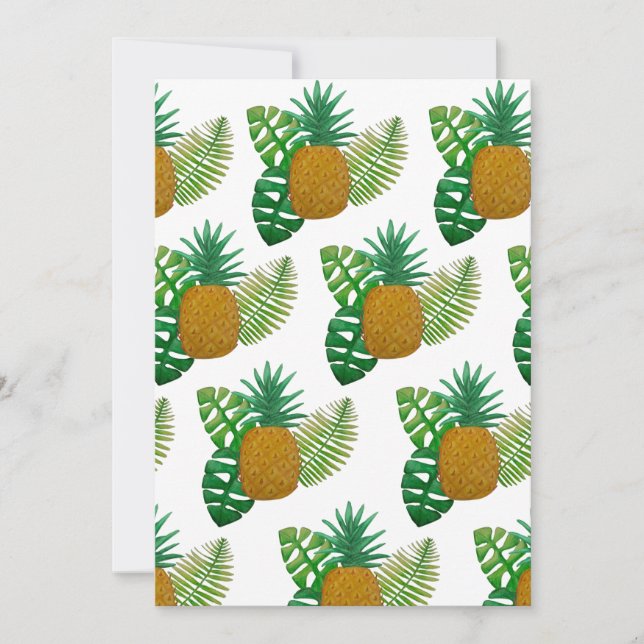 Cartão De Agradecimento Ananás tropical (Frente)