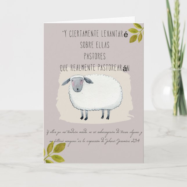 Cartão De Agradecimento Ancianos de cong. de Tarjeta de gracias para los (Frente)