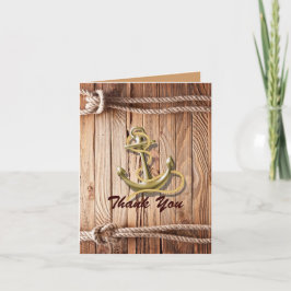 Cartão De Agradecimento ancoragem de praia de ancoragem náutica obrigado d