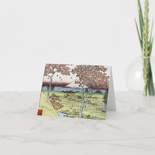 Cartão De Agradecimento Ando Hiroshige - Sunset Hill