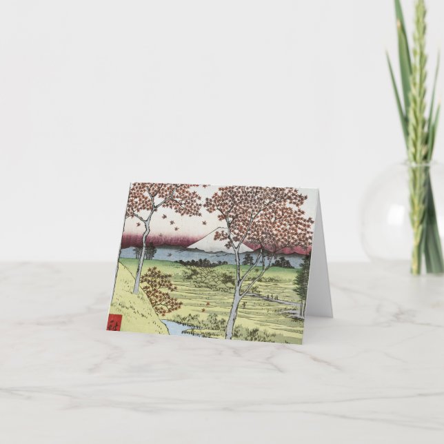 Cartão De Agradecimento Ando Hiroshige - Sunset Hill (Frente)