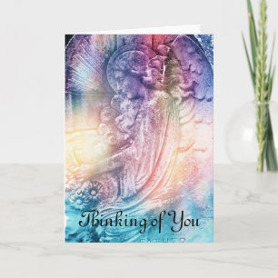 Cartão De Agradecimento Angel Engraving Thinking of You Greeting Card