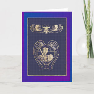 Cartão De Agradecimento Angel Heraldry Com Espada