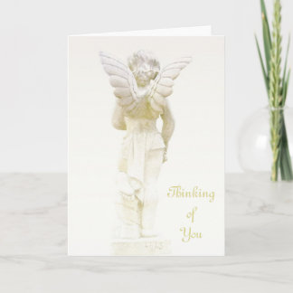 Cartão De Agradecimento Angel Holy Cross White Angel Thinking of You Card