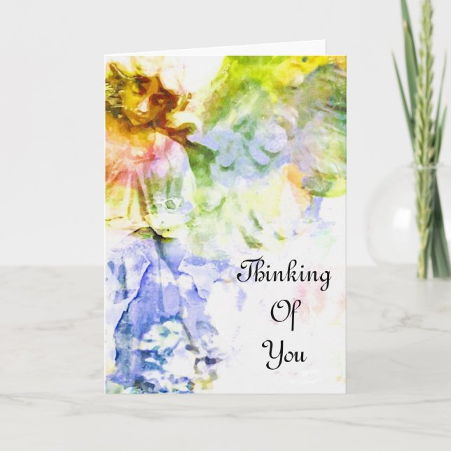 Cartão De Agradecimento Angel Wings Thinking of You Card (Frente)
