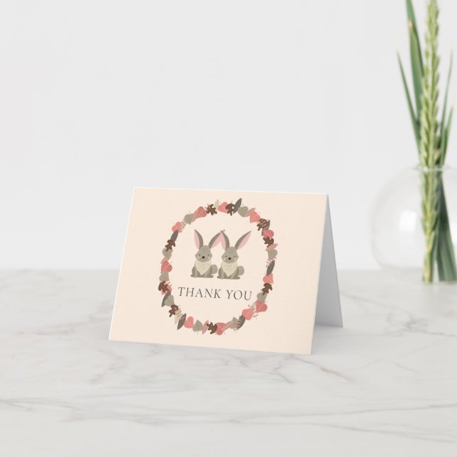 Cartão De Agradecimento Animais Russos Da Floresta Giram Obrigado (Frente)