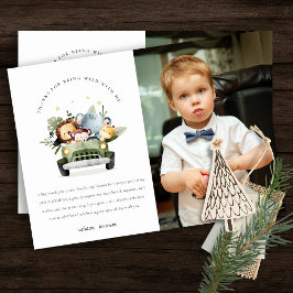 Cartão De Agradecimento Animais Selvagens da Selva Tropical em Foto de Ani