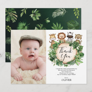 Cartão De Agradecimento Animais Selvagens Safari Greenerescência Foto de 