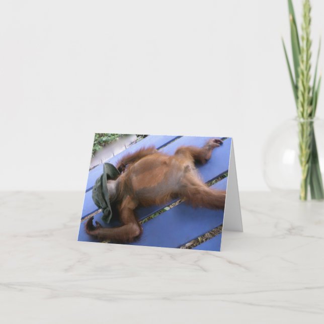 Cartão De Agradecimento Animal Obrigado pelo divertimento (Frente)