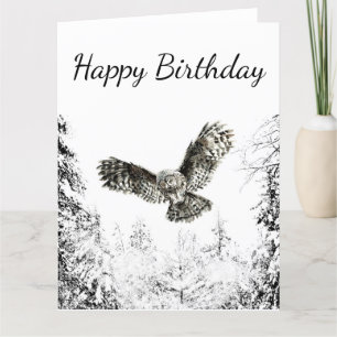 Cartão De Agradecimento Aniversário Arte Natural das Aves