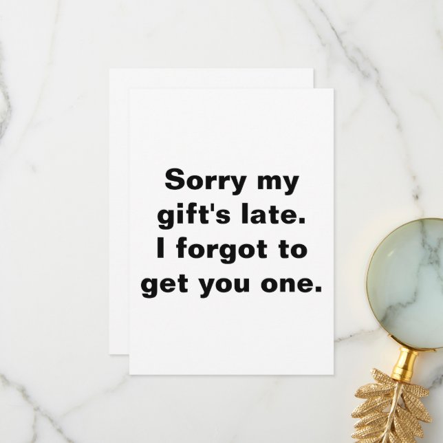 Cartão De Agradecimento Aniversário atrasado Criado (Frente/Verso In Situ)