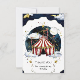 Cartão De Agradecimento Aniversário Circo Celestial Infantil
