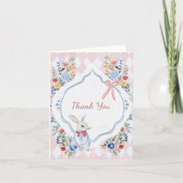 Cartão De Agradecimento Aniversário Colorido e Encantado da Alice no País 