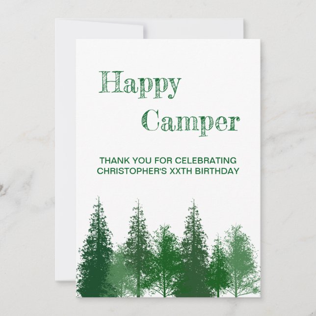 Cartão De Agradecimento Aniversário das Árvores da Madeira (Frente)