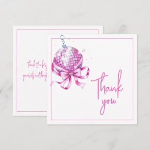 Cartão De Agradecimento Aniversário de 16 anos Coquette Rosa Aquarela