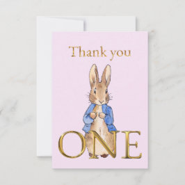 Cartão De Agradecimento Aniversário de 1 ano do Peter Rabbit