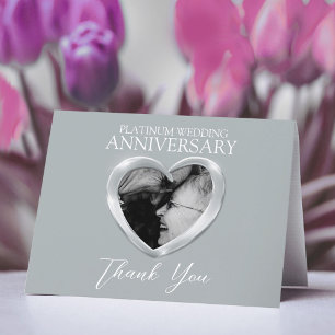 Cartão De Agradecimento Aniversário de 70 anos de Platina adicione sua pró