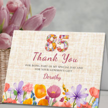Aniversário de 85 anos - Número Floral Elegante 85