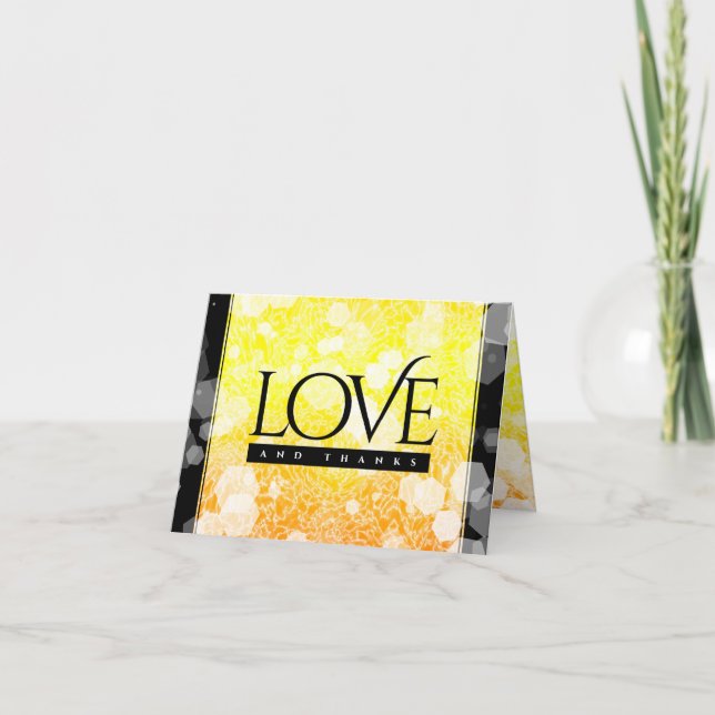 Cartão De Agradecimento Aniversário de Casamento de Citrina de 13 Elegante (Frente)