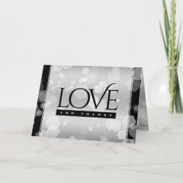 Cartão De Agradecimento Aniversário de Casamento do 25 Silver Elegante
