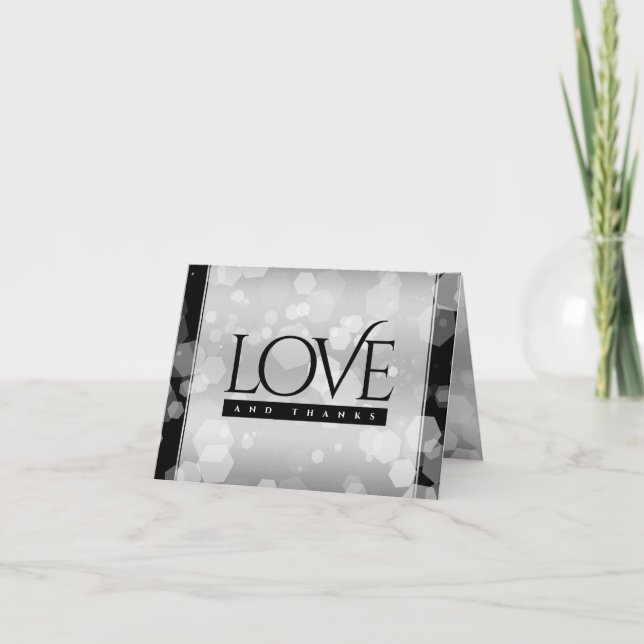 Cartão De Agradecimento Aniversário de Casamento do 25 Silver Elegante (Frente)