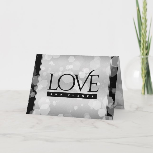 Cartão De Agradecimento Aniversário de Casamento do 25 Silver Elegante (Frente)